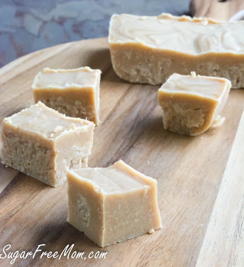 squares of fudge on a cutton board