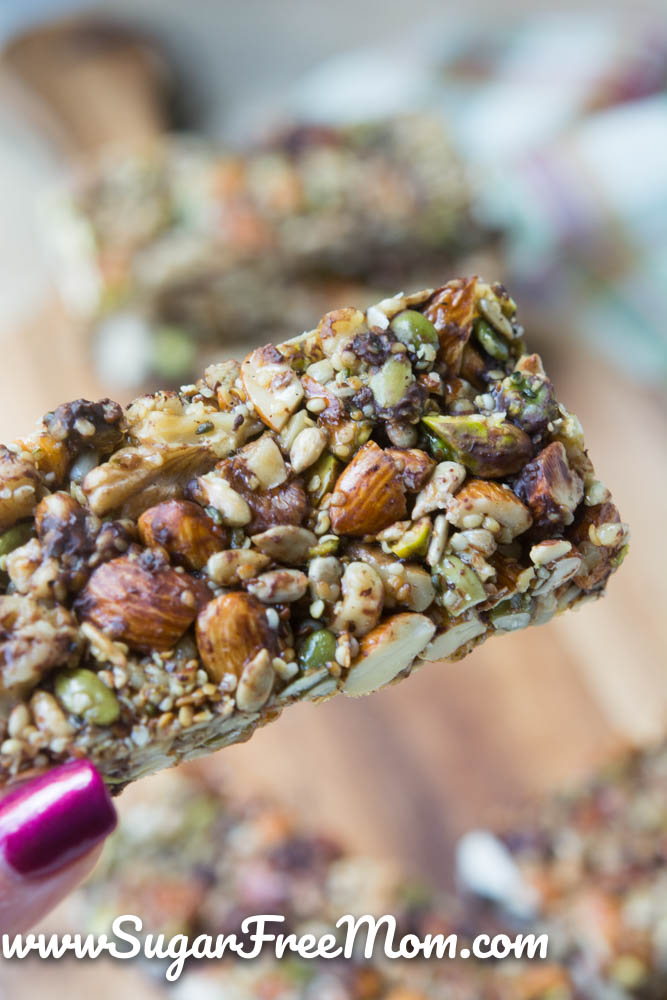 low carb sugar free granola bars