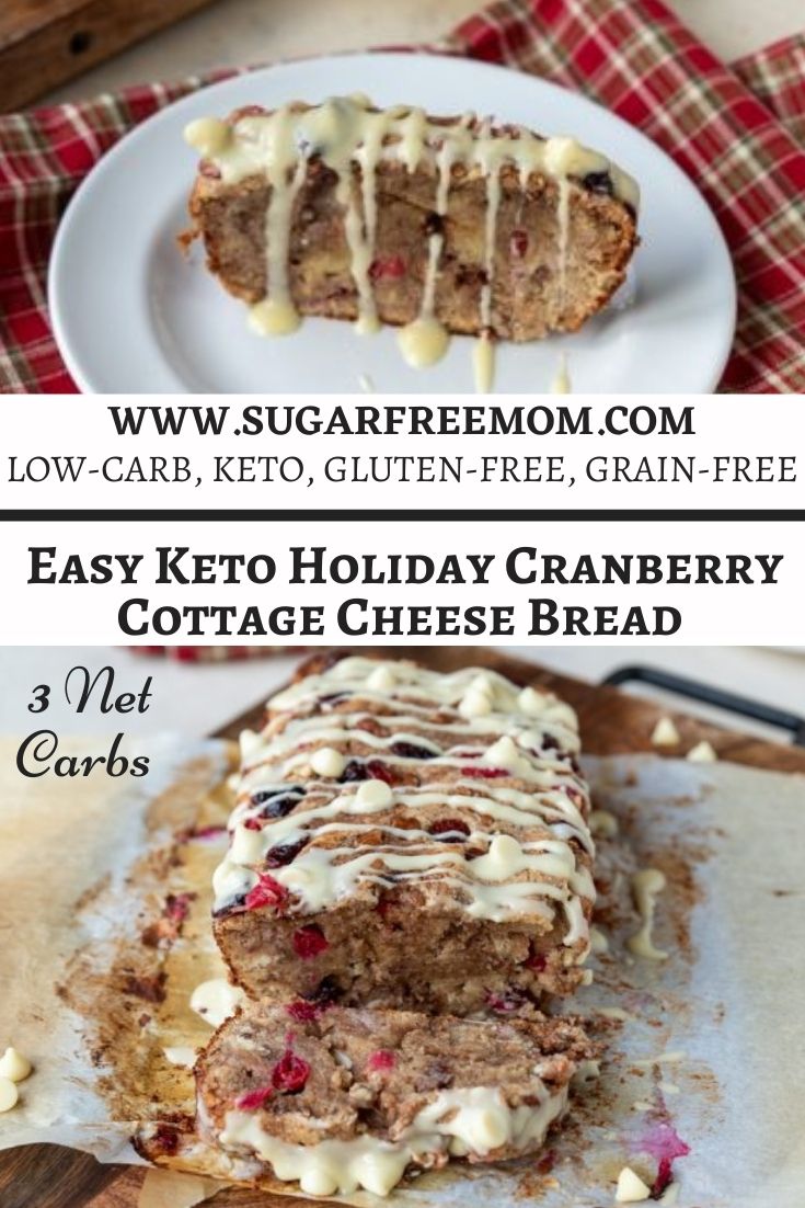 This very simple low carb keto cranberry orange holiday bread starts with a scrumptious moist batter made with cottage cheese that you'll never taste! 